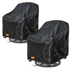 UNARK front view of covered swivel chair showing full protection benefit