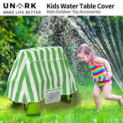 UNARK clasp attached to table leg for secure outdoor hold