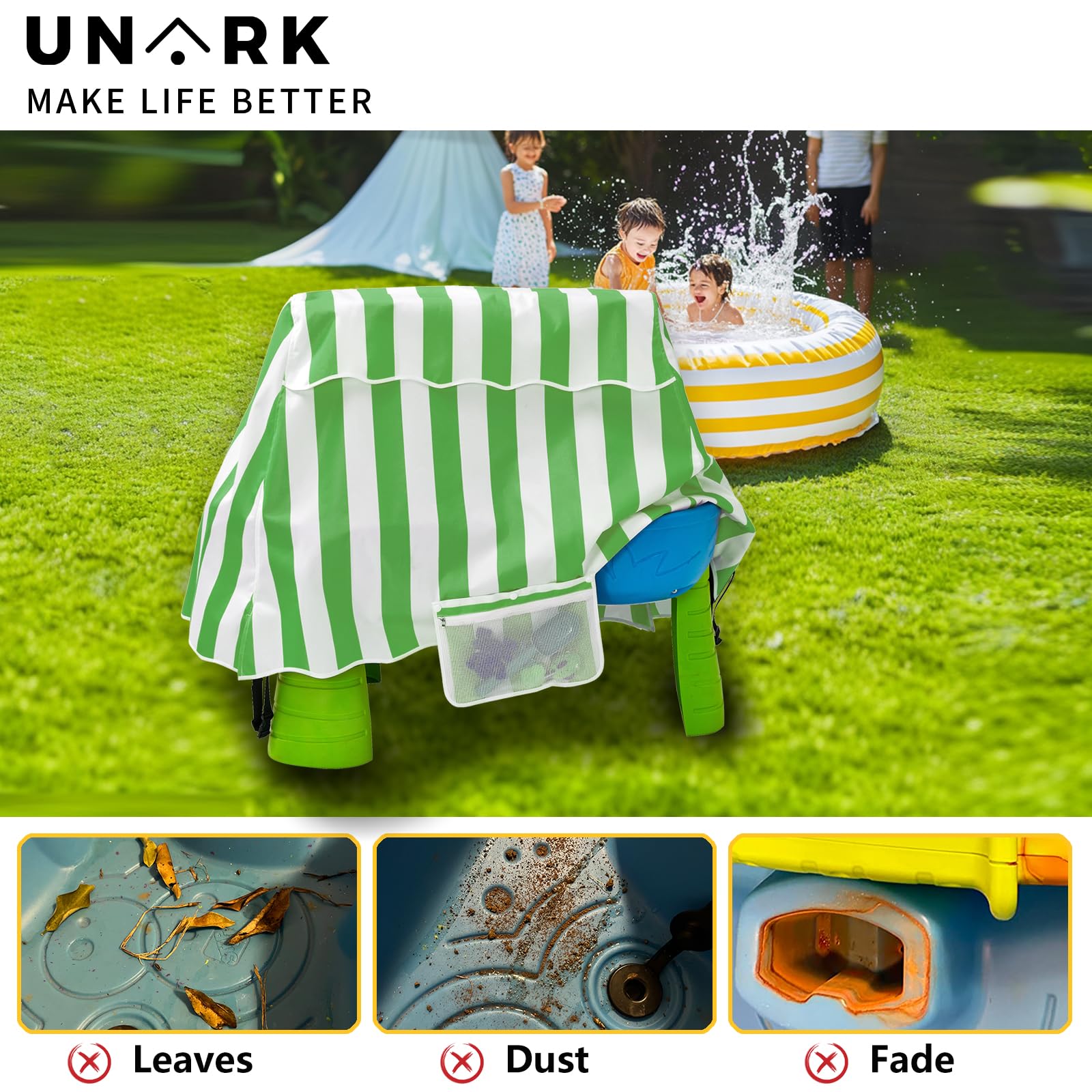 UNARK stretch-fit edge detail ensuring snug fit and wind resistance