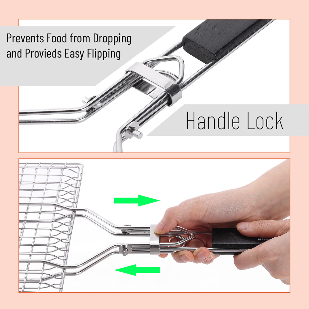 UNCO two silicone basting brushes beside baskets, benefits easy basting and cleanup