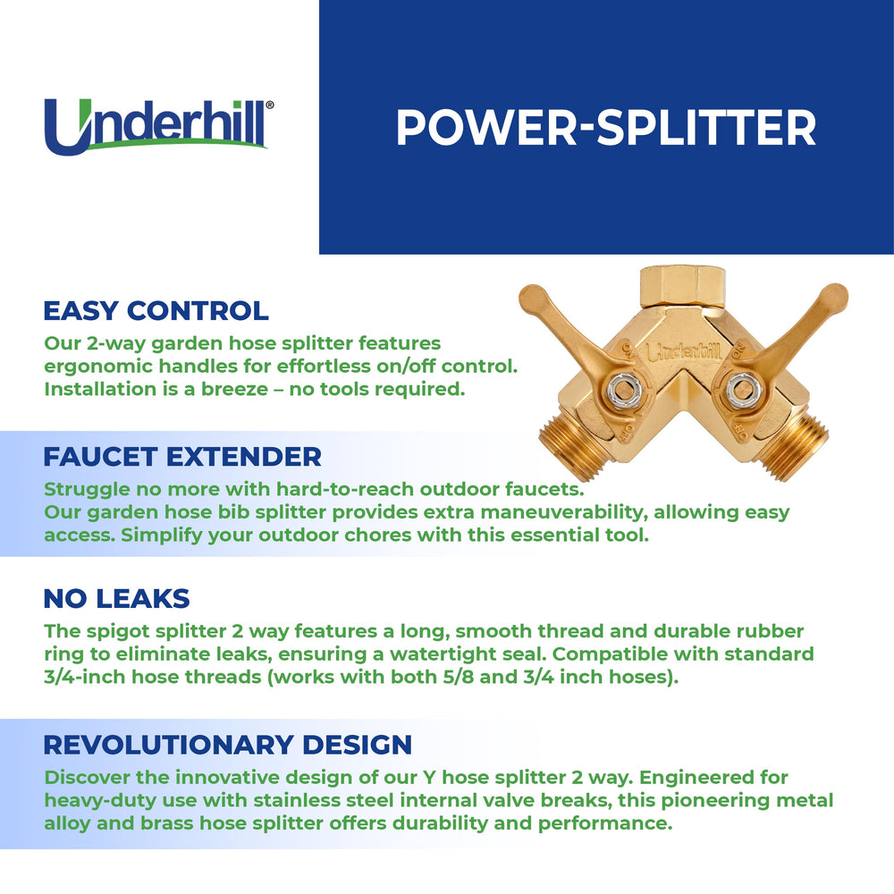 Underhill valve handle detail with ergonomic grips for easy on off control