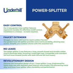 Underhill valve handle detail with ergonomic grips for easy on off control