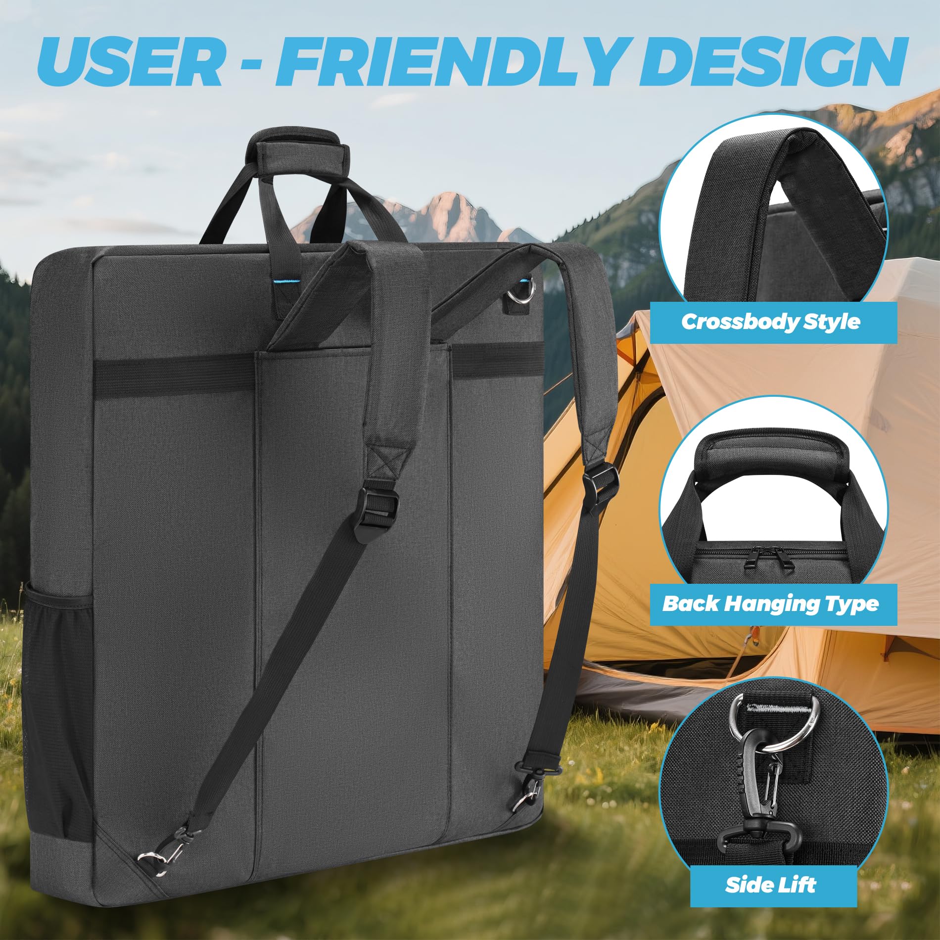 Undomip carry handles and detachable shoulder strap for comfortable carry benefit