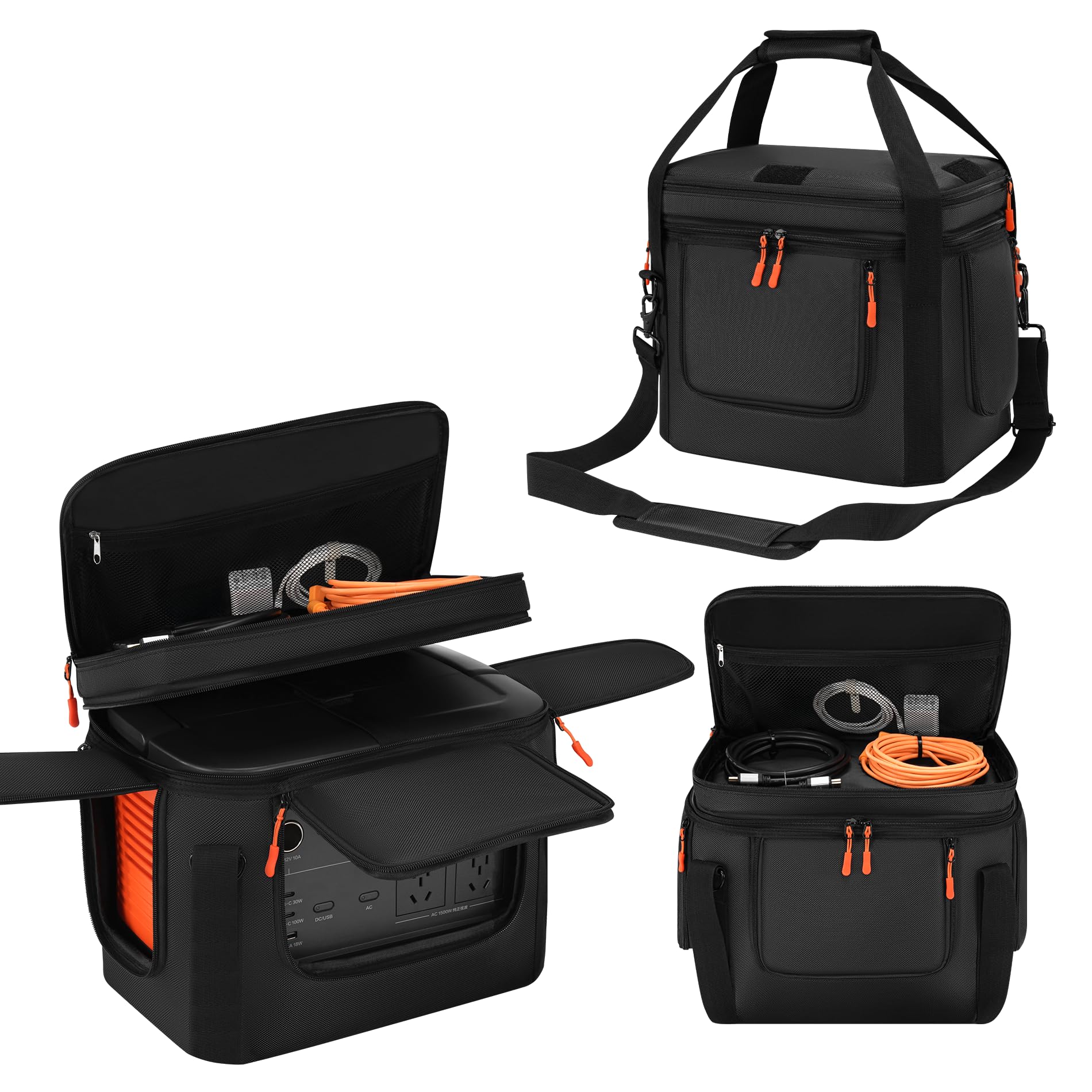 Undomip bag front view showing secure closure and protection for Jackery Explorer 1000 V2