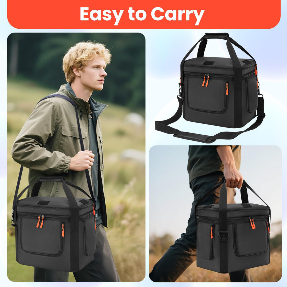 Undomip carried by hand with shoulder strap providing comfortable transport benefit