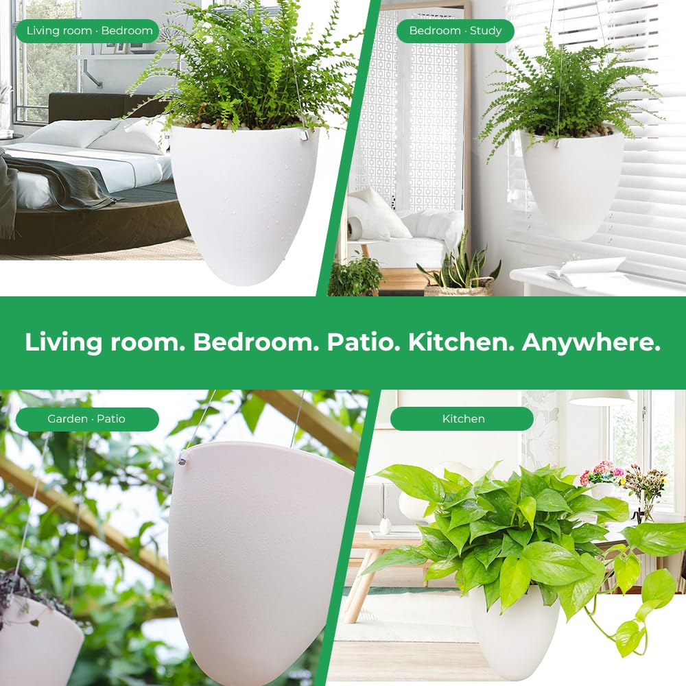 UNDUXE comparison showing a 4-inch nursery pot fitting inside the 6-inch planter for easy setup