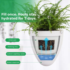 UNDUXE stainless steel wire hanger nearly invisible to create a floating plant effect