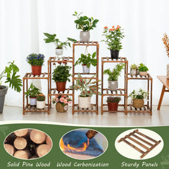 Uneedem plant shelf placed in a living room corner adding space-saving greenery
