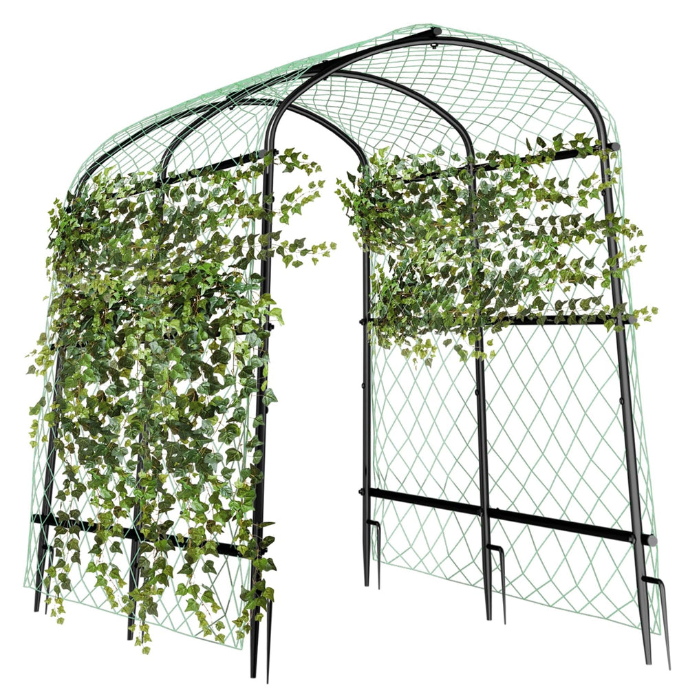 unho front view arch showing full 63inch height and elegant curve benefit support