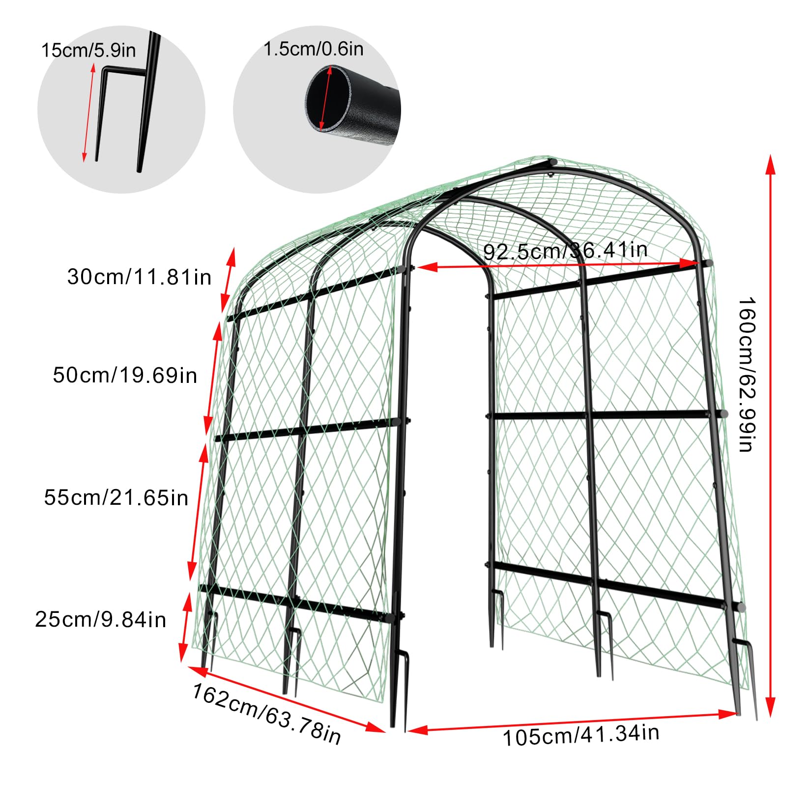 unho nylon netting closeup showing mesh strength and plant-hold benefit