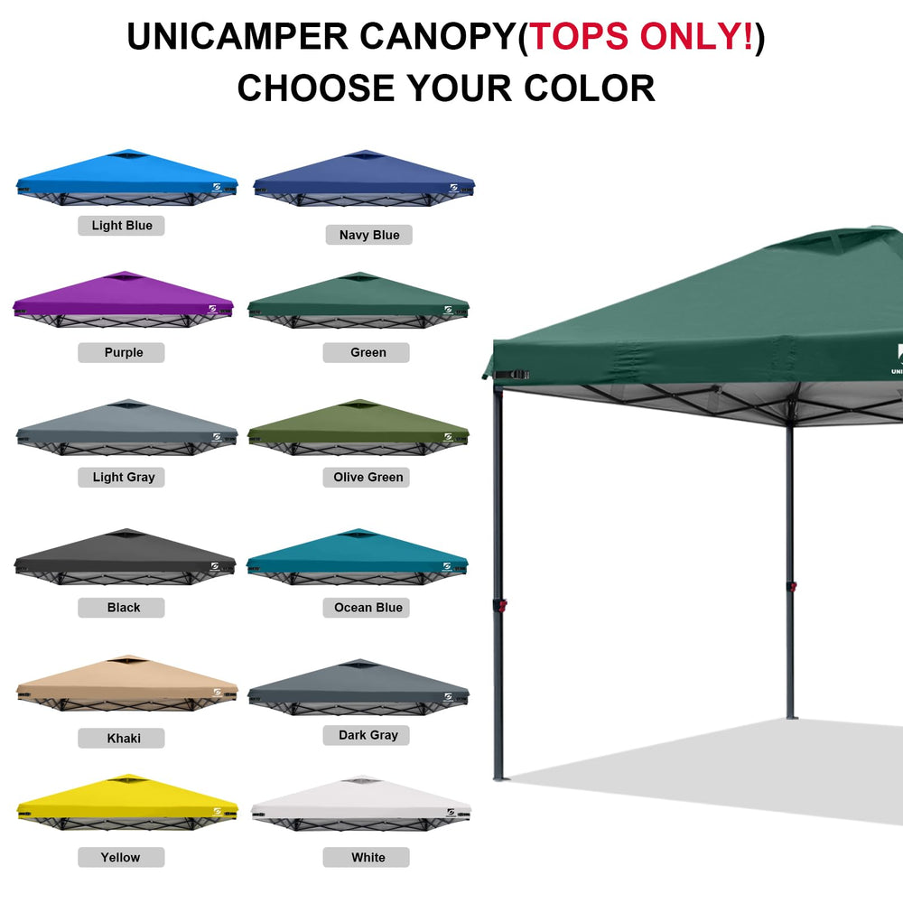 UNICAMPER size and height visual illustrating 10x10 footprint scale