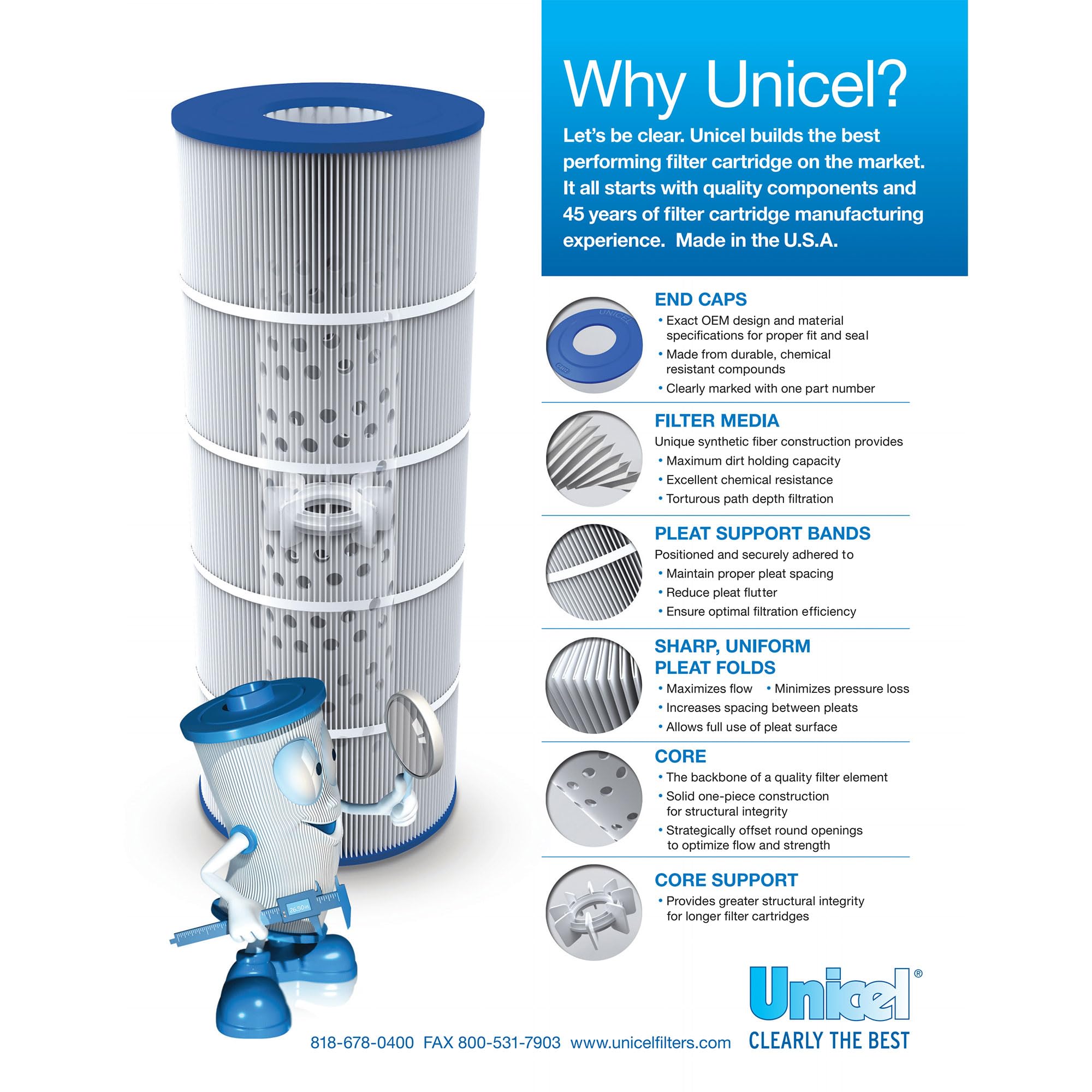 Unicel installed in filter housing demonstrating correct fit and restored flow