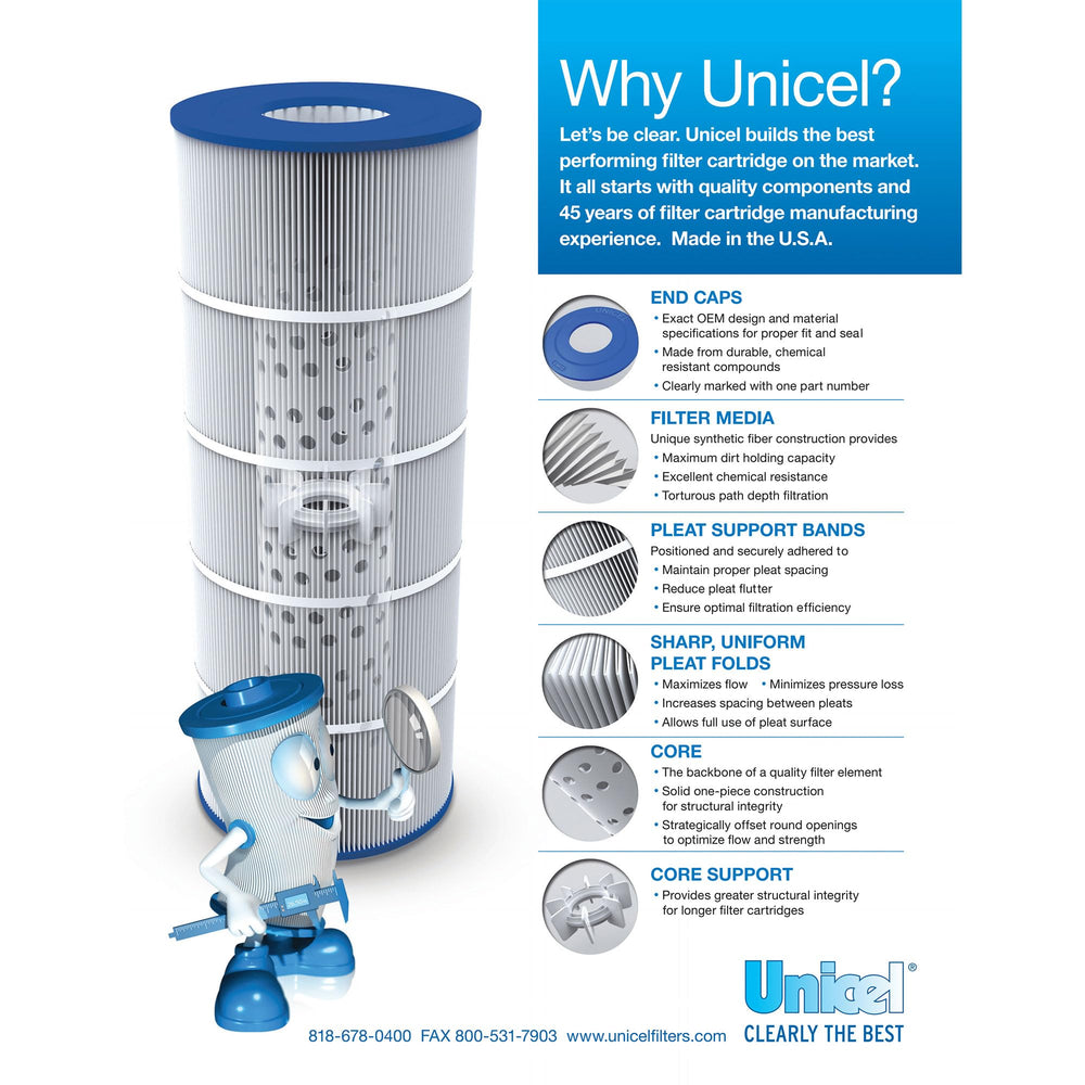 Unicel installed in filter housing demonstrating correct fit and restored flow
