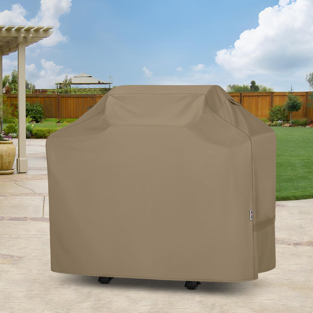 Unicook cover repelling rain to show waterproof performance on outdoor grill