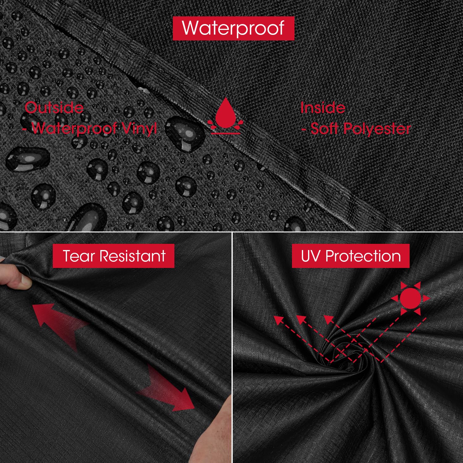 Unicook covered griddle in backyard lifestyle protecting equipment from elements