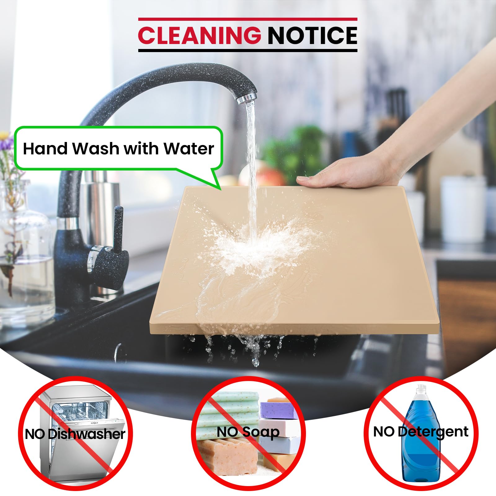 Unicook plastic dough scraper with stone showing easy dough handling benefit