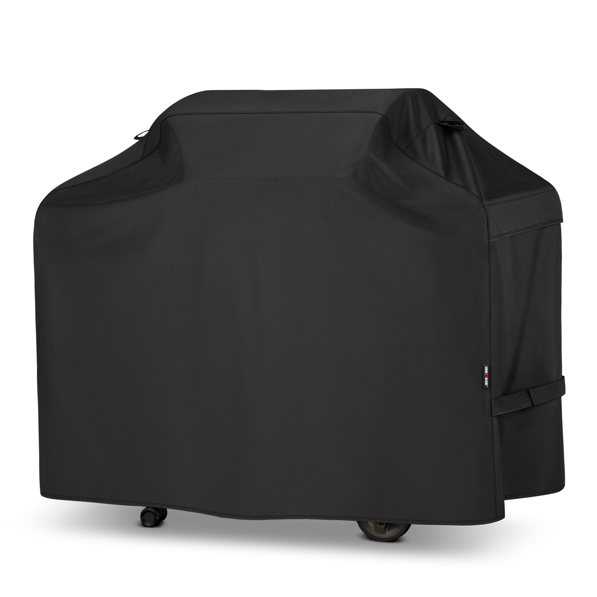 Unicook front view of 60-inch grill cover protecting a whole grill, durable protection