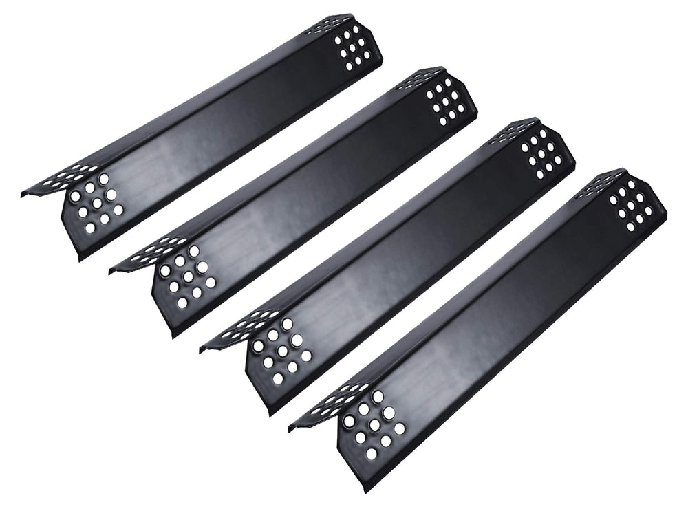 Unicook front view of four porcelain heat plates showing fit and finish, improves burner protection