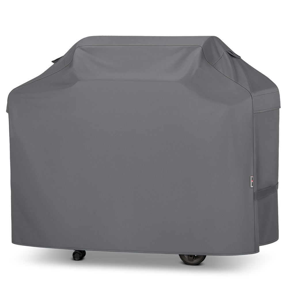 Unicook front view of grill cover protecting barbecue from elements
