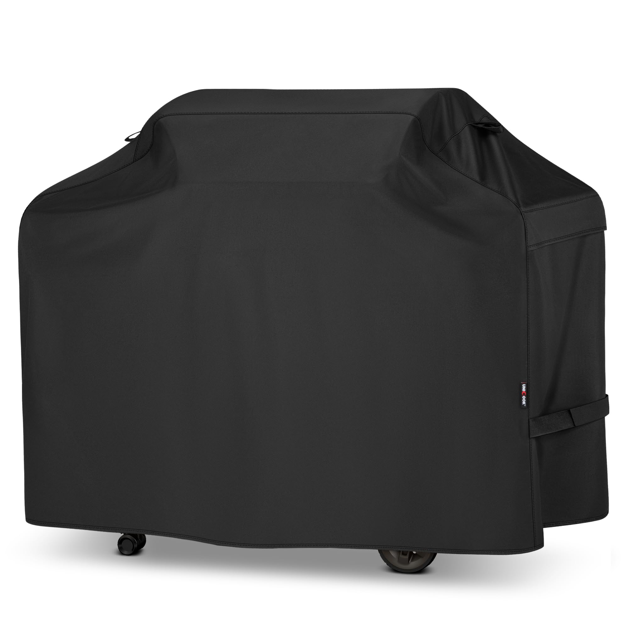 Unicook front view of 75in grill cover protecting entire grill