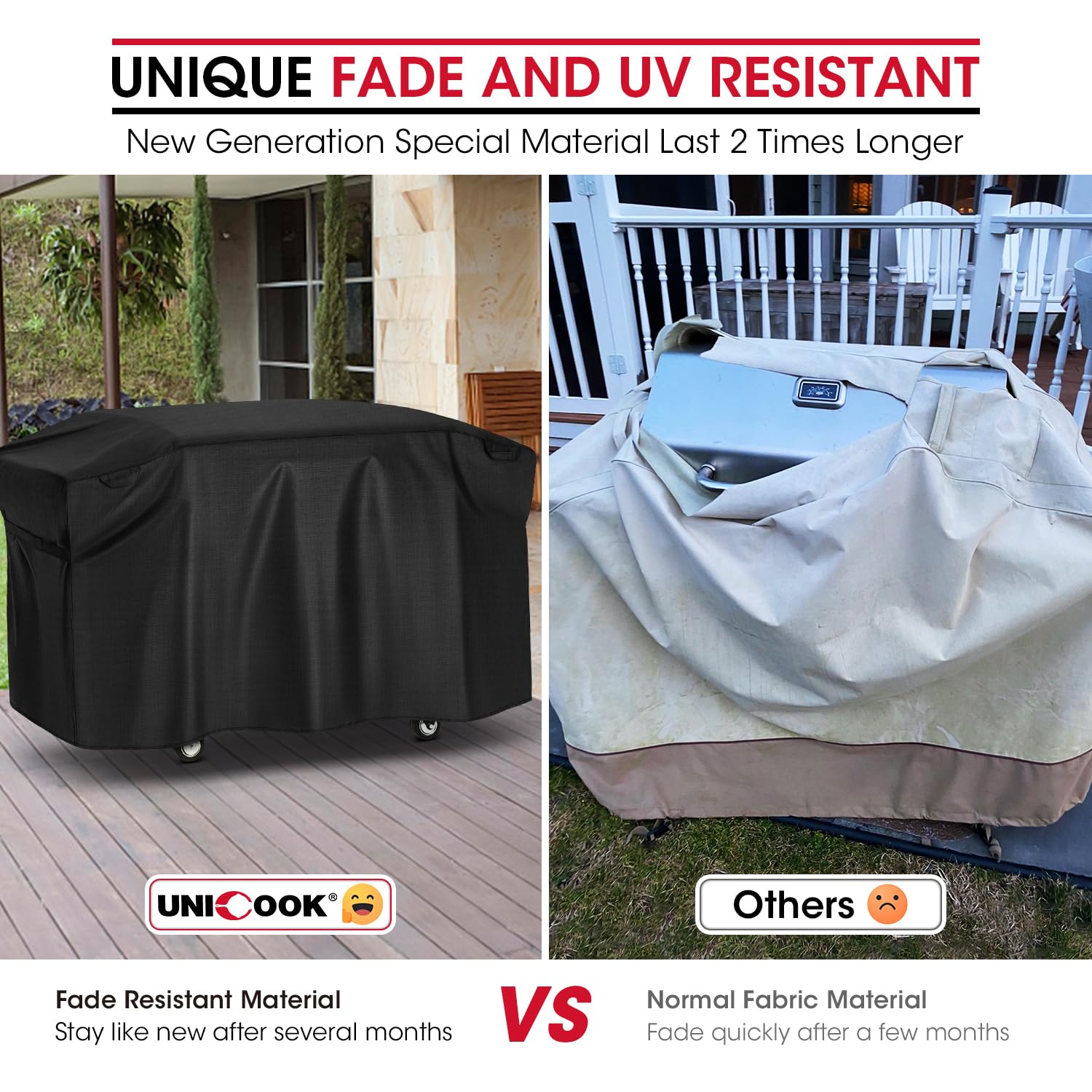 Unicook soft polyester lining closeup protecting grill finish