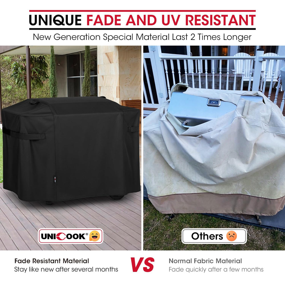 Unicook handle and strap detail for easy fitting and windproof security