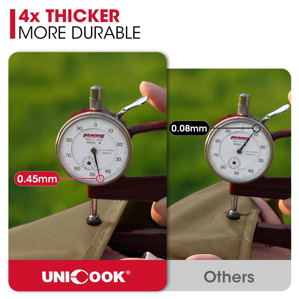 Unicook handle and fastening strap for easy removal and security