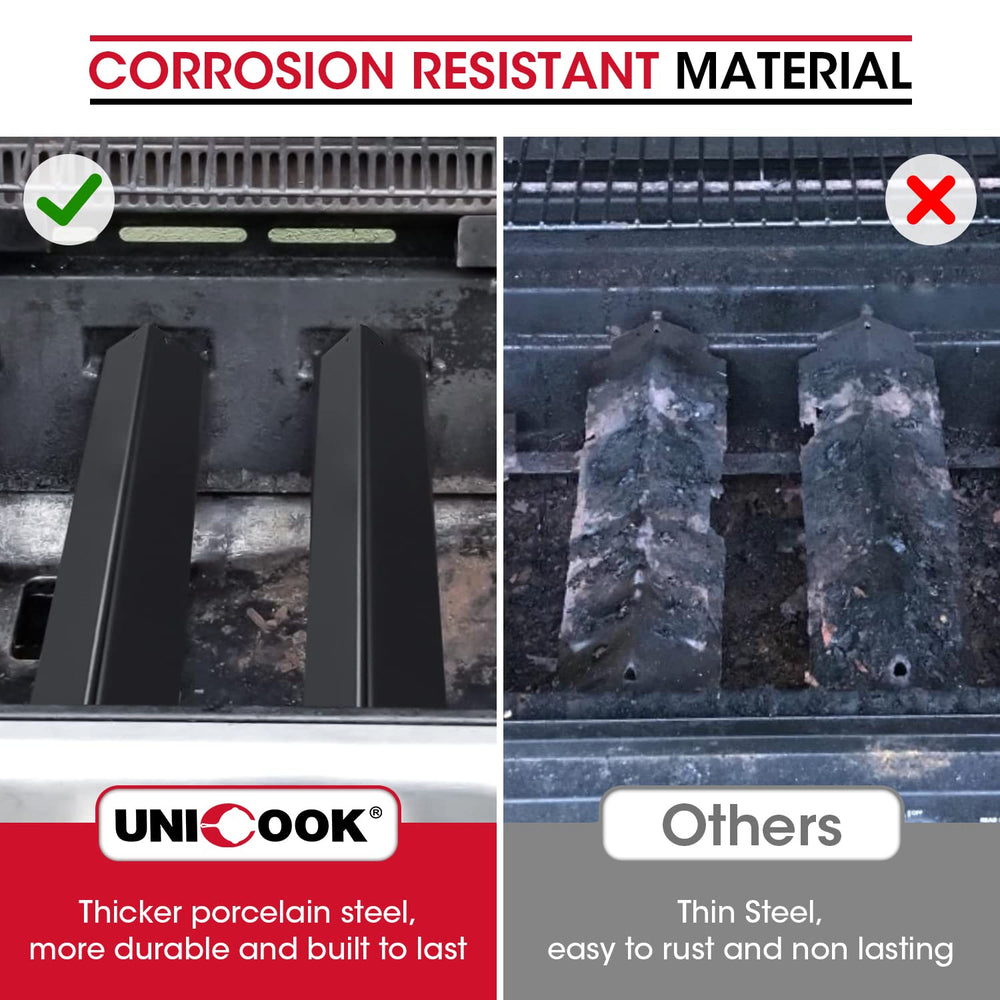 Unicook installed on a Weber Spirit grill protecting burners and improving heat