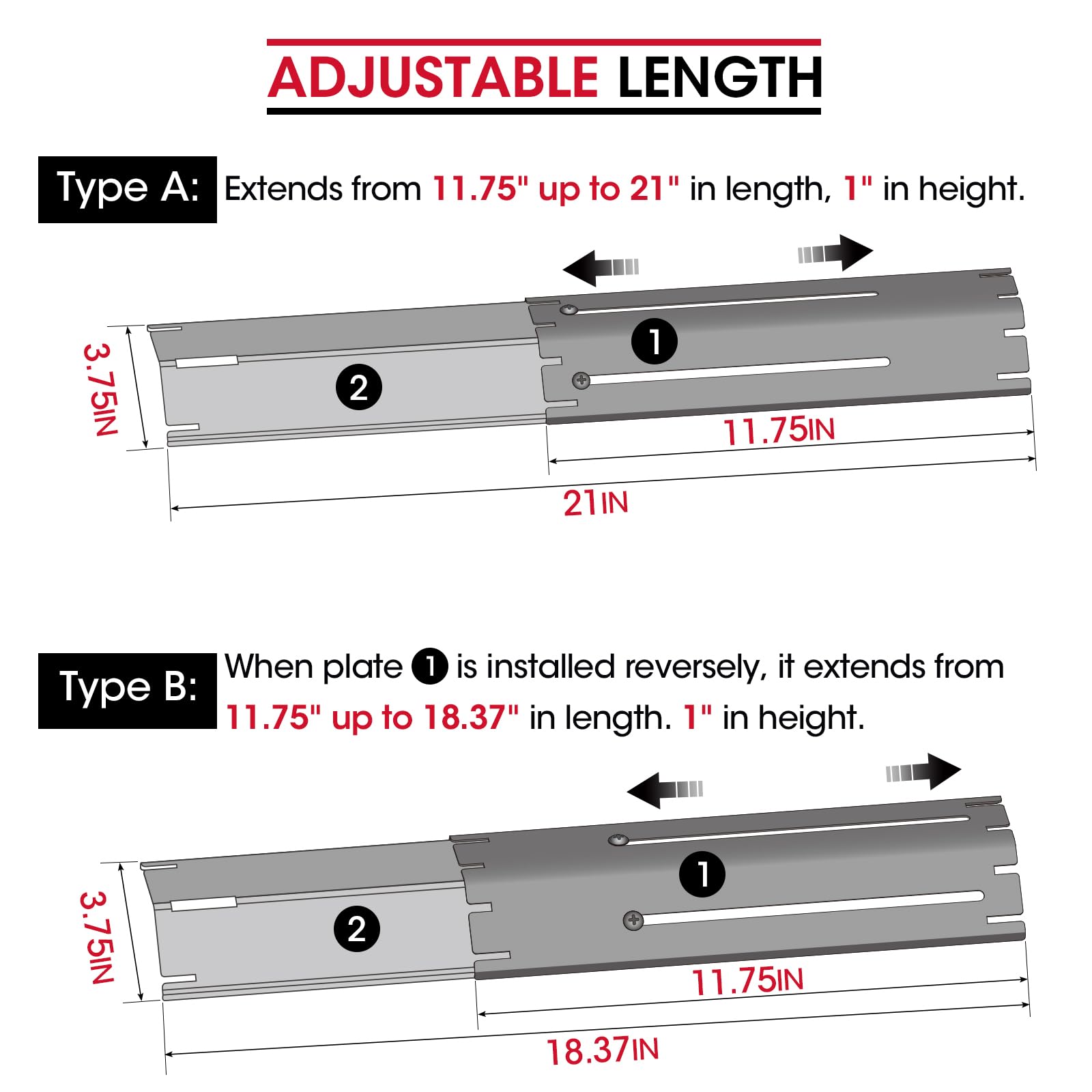 Unicook demonstrating plate length adjusted from short to long for flexible fit