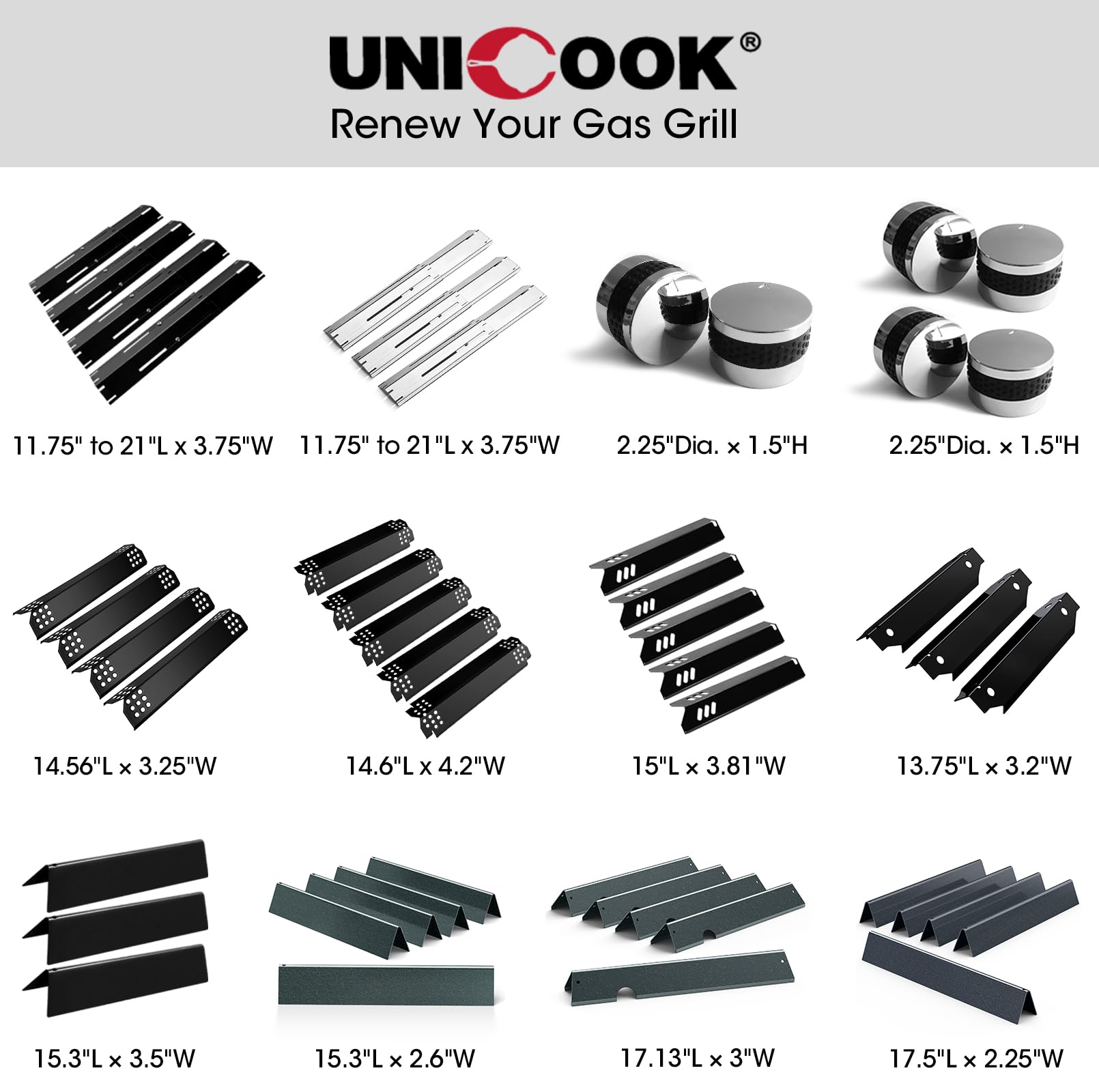 Unicook heat plates installed in a backyard grill illustrating even heat distribution