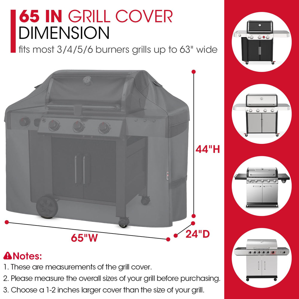 Unicook cover fitted on a gas grill showing snug, wrinkle-free protection