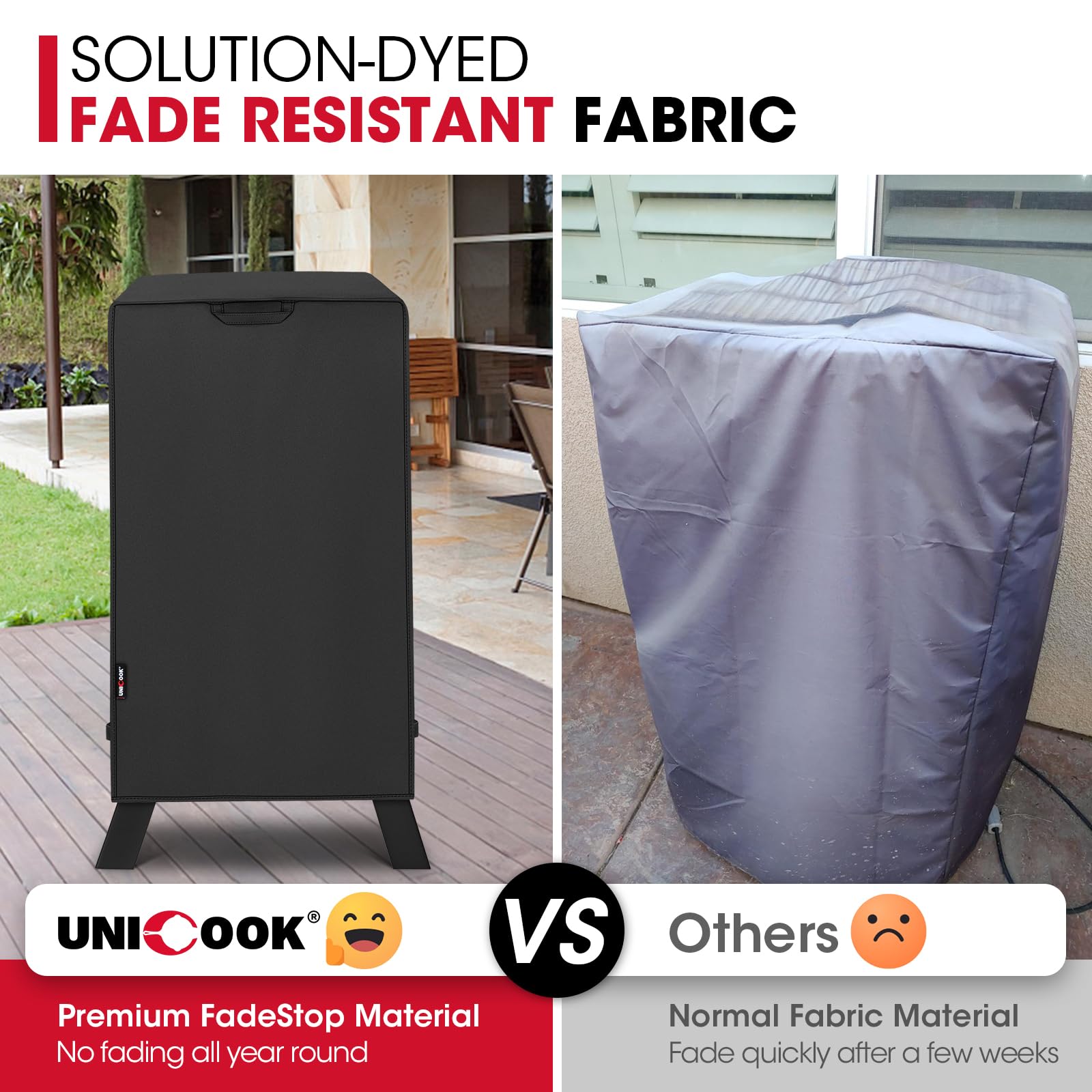 Unicook side handle detail for easy lift and quick removal benefit