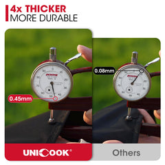 Unicook side view fitted on a Weber Spirit illustrating snug coverage