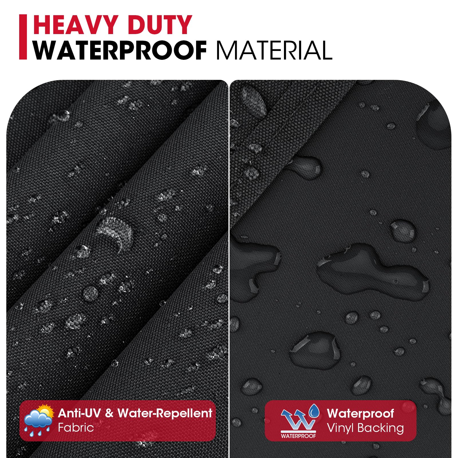 Unicook cover beside yard chair showing scale and fit benefit