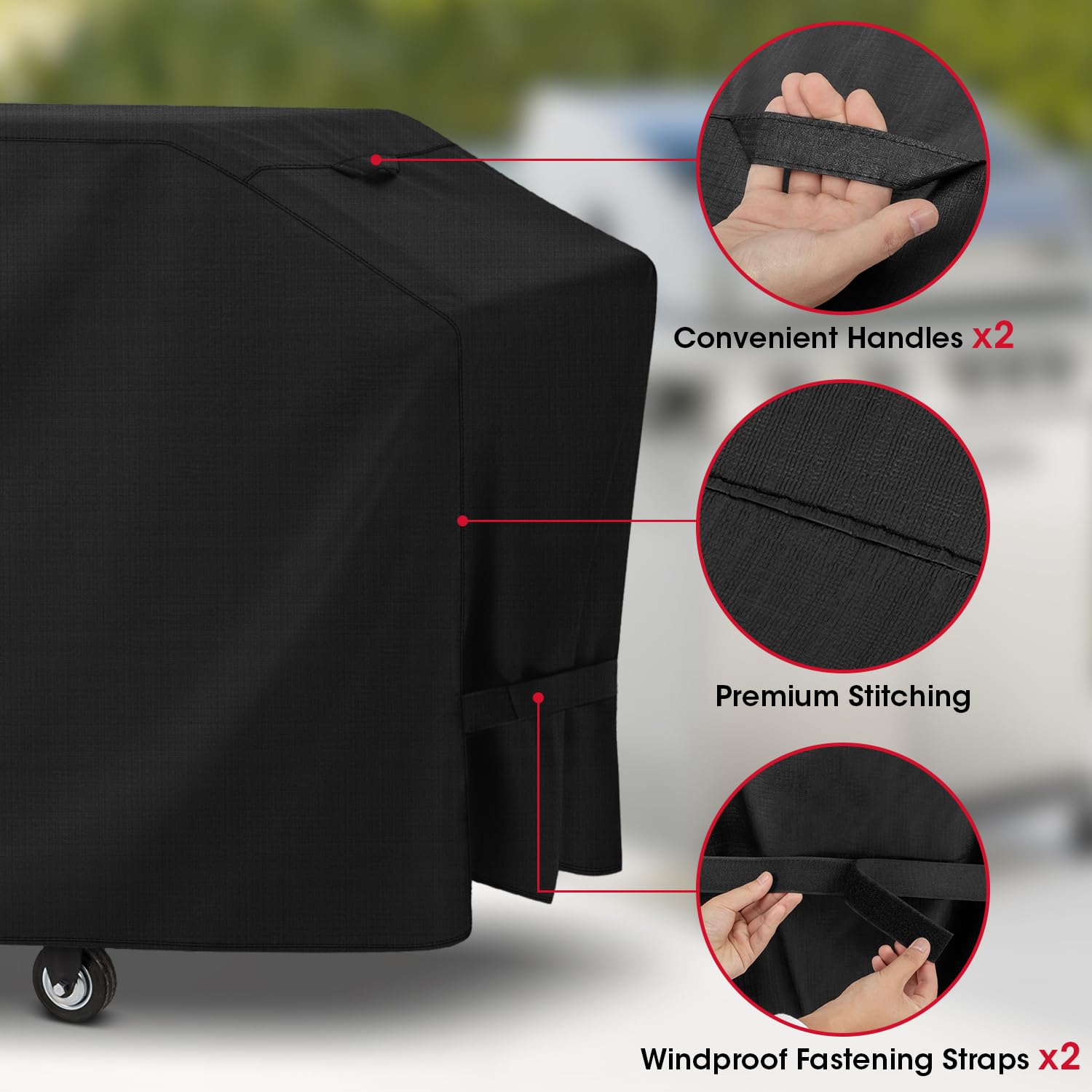 Unicook soft polyester lining detail protecting grill finish