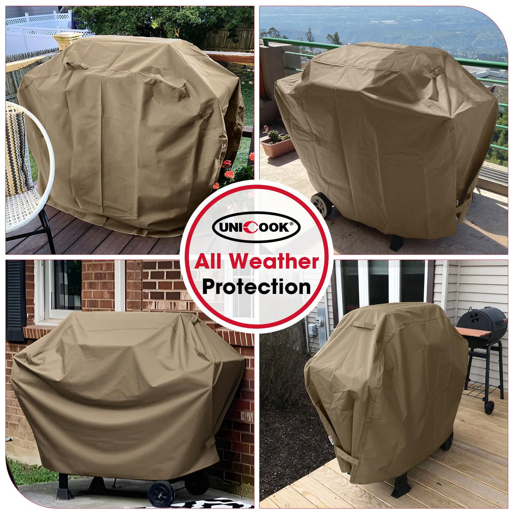 Unicook adjustable windproof strap securing cover during gusts