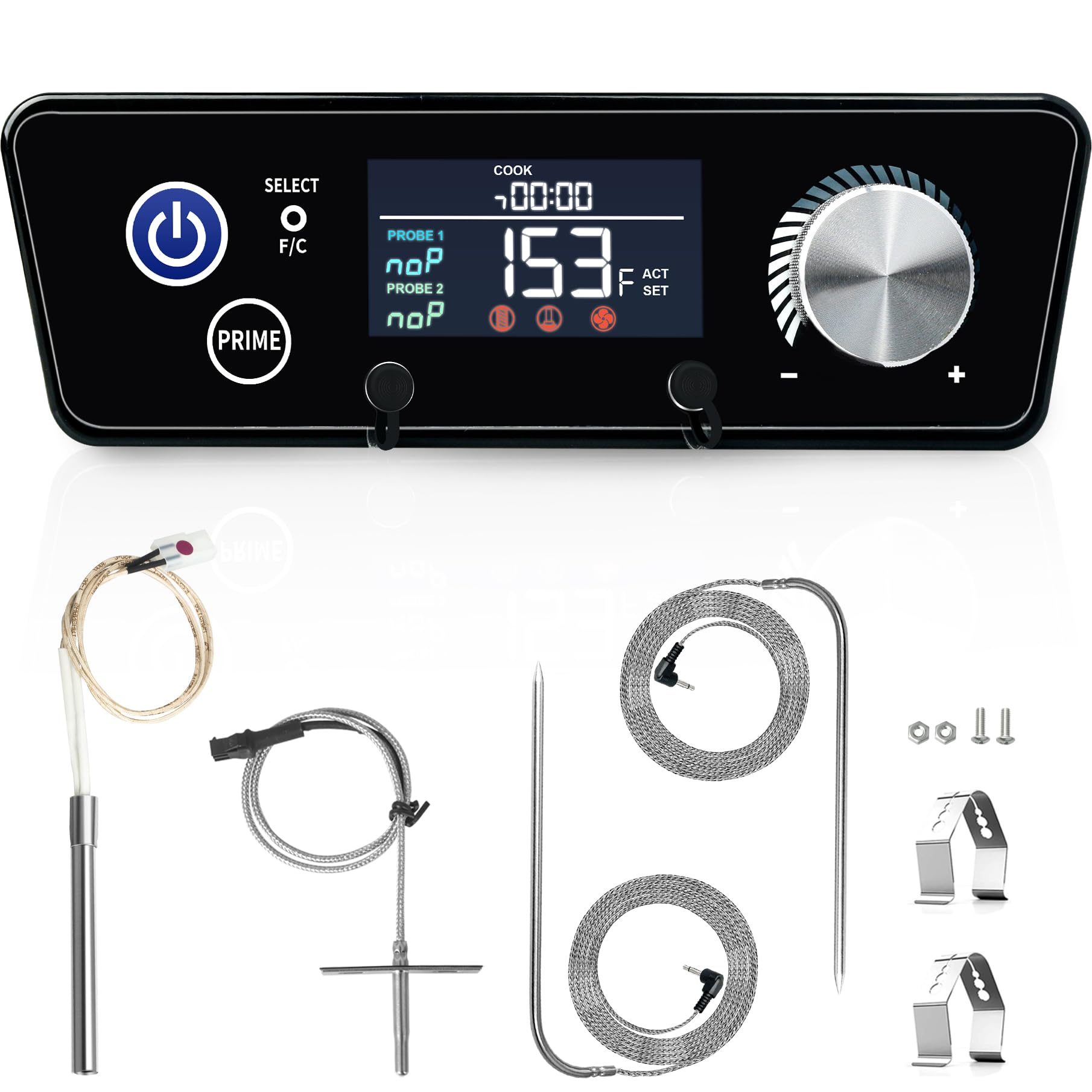 Unidanho front panel trapezoid controller showing clear display and easy controls for precise temperature