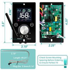 Unidanho two 3.5mm meat probes pictured with jacks for accurate meat monitoring