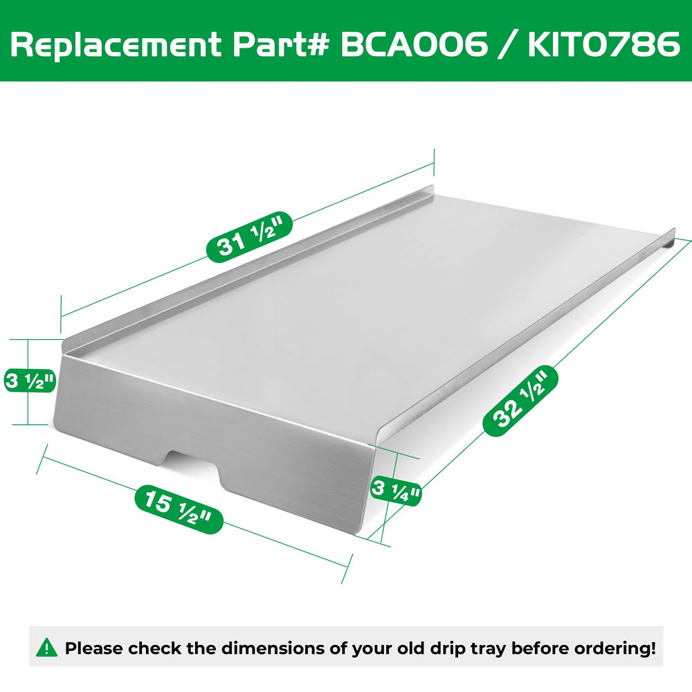 Unidanho with ruler showing 32½ by 15½ inches, confirms correct grill fit