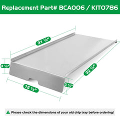 Unidanho with ruler showing 32½ by 15½ inches, confirms correct grill fit
