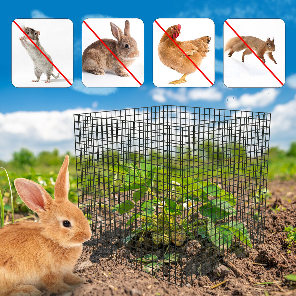 UNIFAMILY mesh panel next to hand to show size and planting benefit