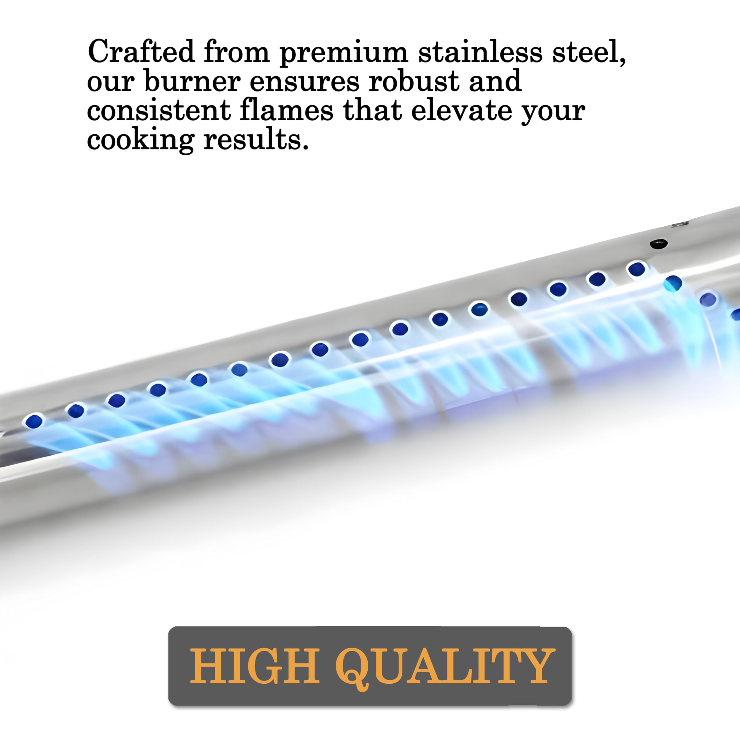 UniFlame size comparison with ruler illustrating exact plate and burner dimensions for fit