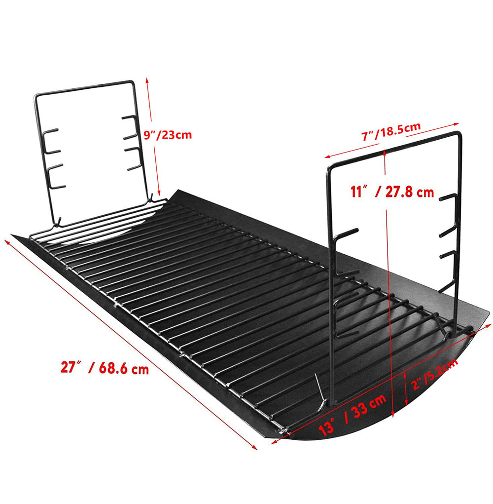 Uniflasy ash pan side profile displaying sturdy porcelain-coated steel strength