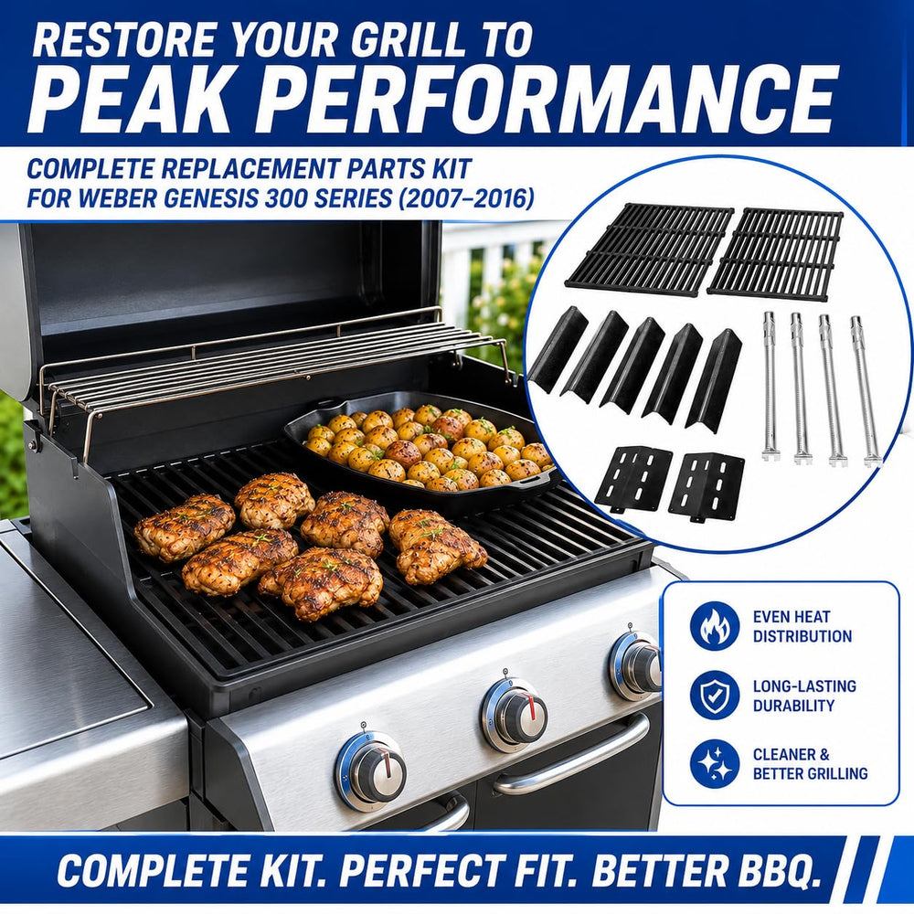Uniflasy lifestyle backyard grill scene illustrating restored performance and better searing