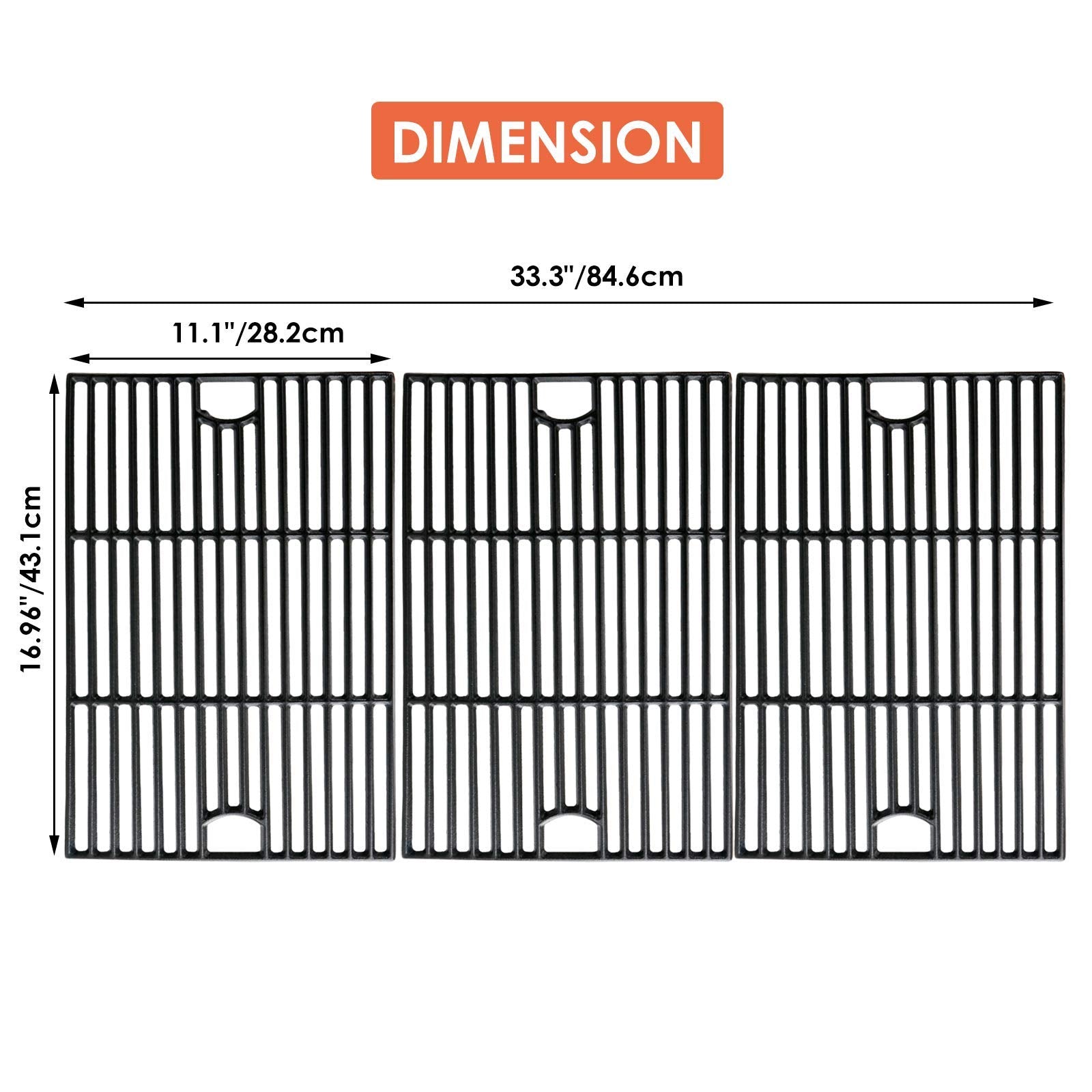 Uniflasy close-up of cast iron texture and bars highlighting durable heat retention benefit