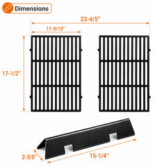 Uniflasy close-up of porcelain-enamel grate surface highlighting nonstick and heat retention