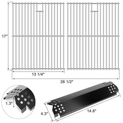 Uniflasy close-up of 7mm stainless grate rods highlighting durability and sear quality