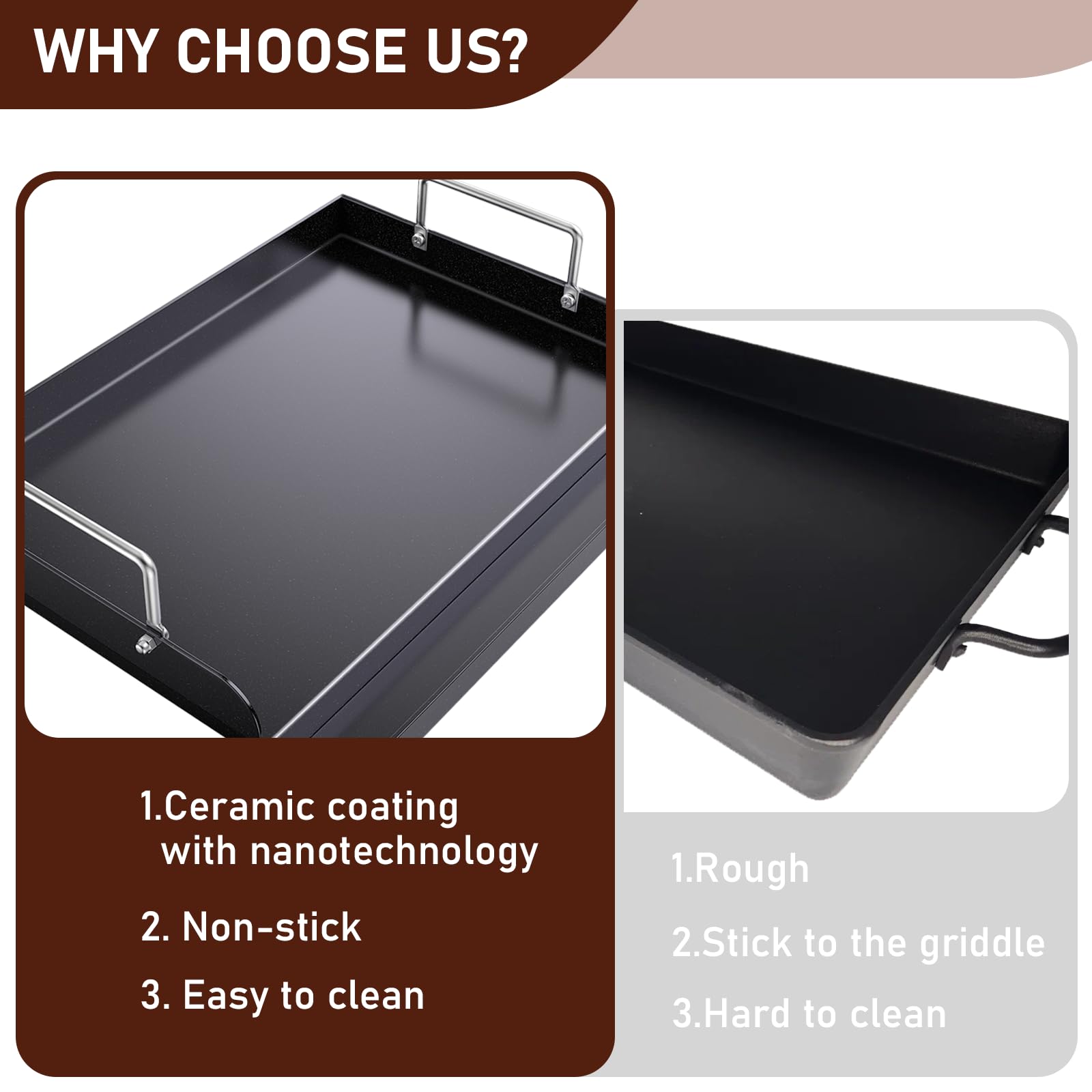 Uniflasy cooking pancakes and bacon demonstrating versatile cooking and easy flip benefit