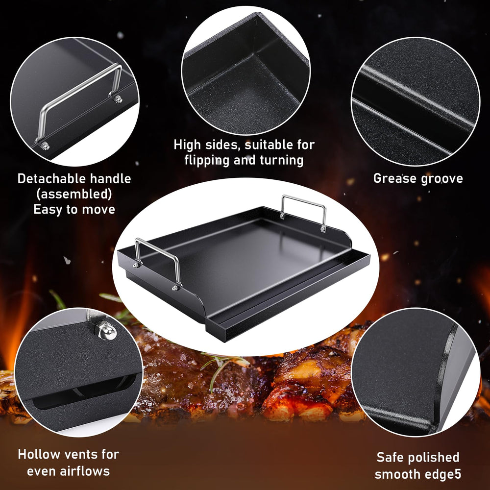 Uniflasy polished edge and ventilation holes showing safe edges and steady heat flow