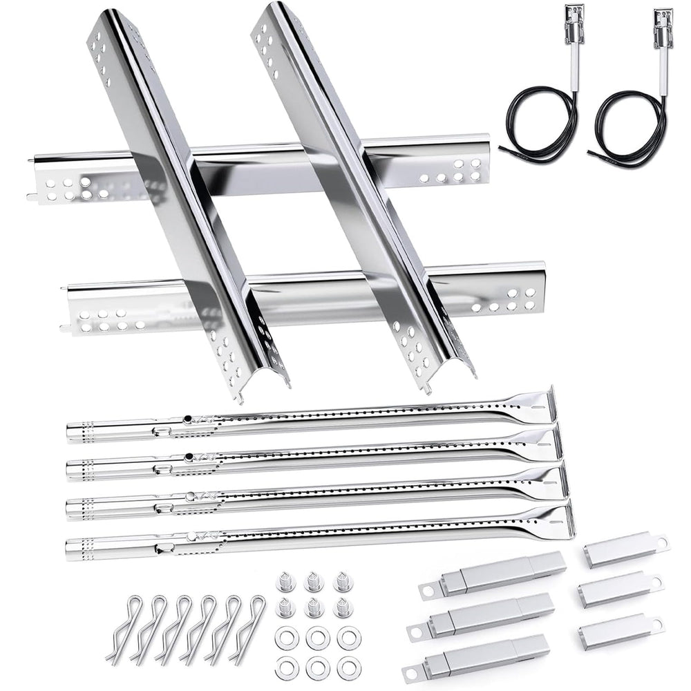 Uniflasy front packaging showing Char-Broil 4-burner replacement kit and model compatibility